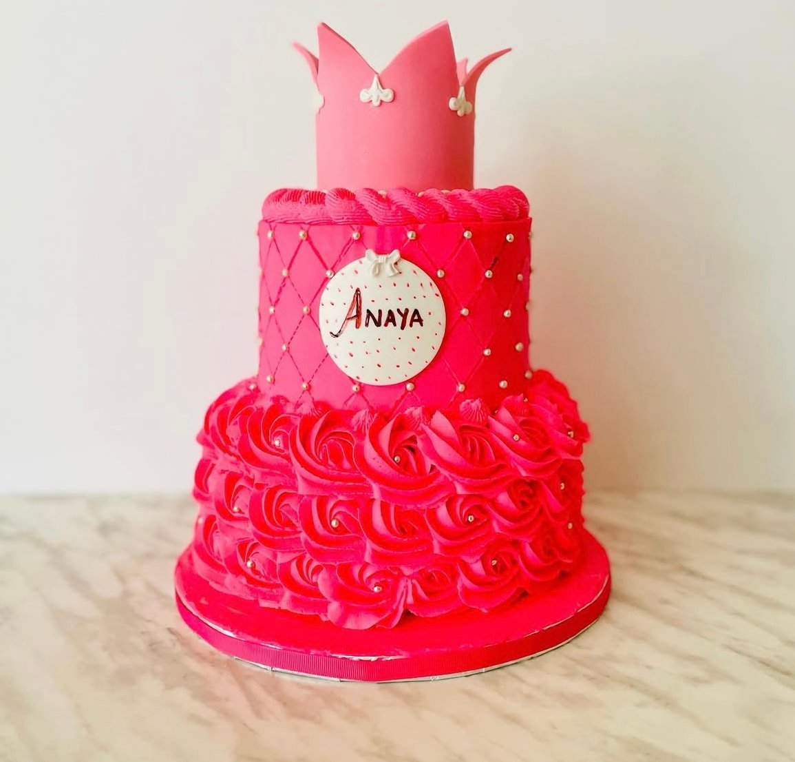 Princess themed birthday cake