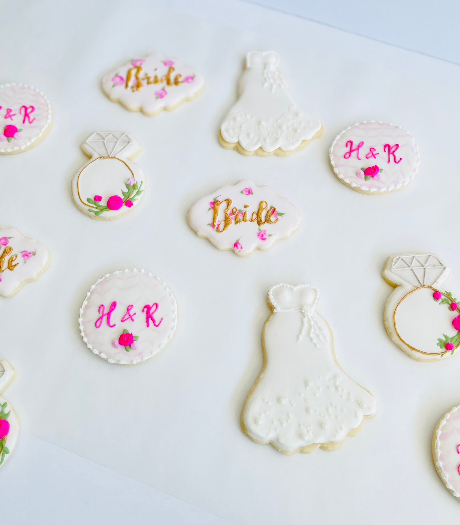 Bridal shower decorated cookies